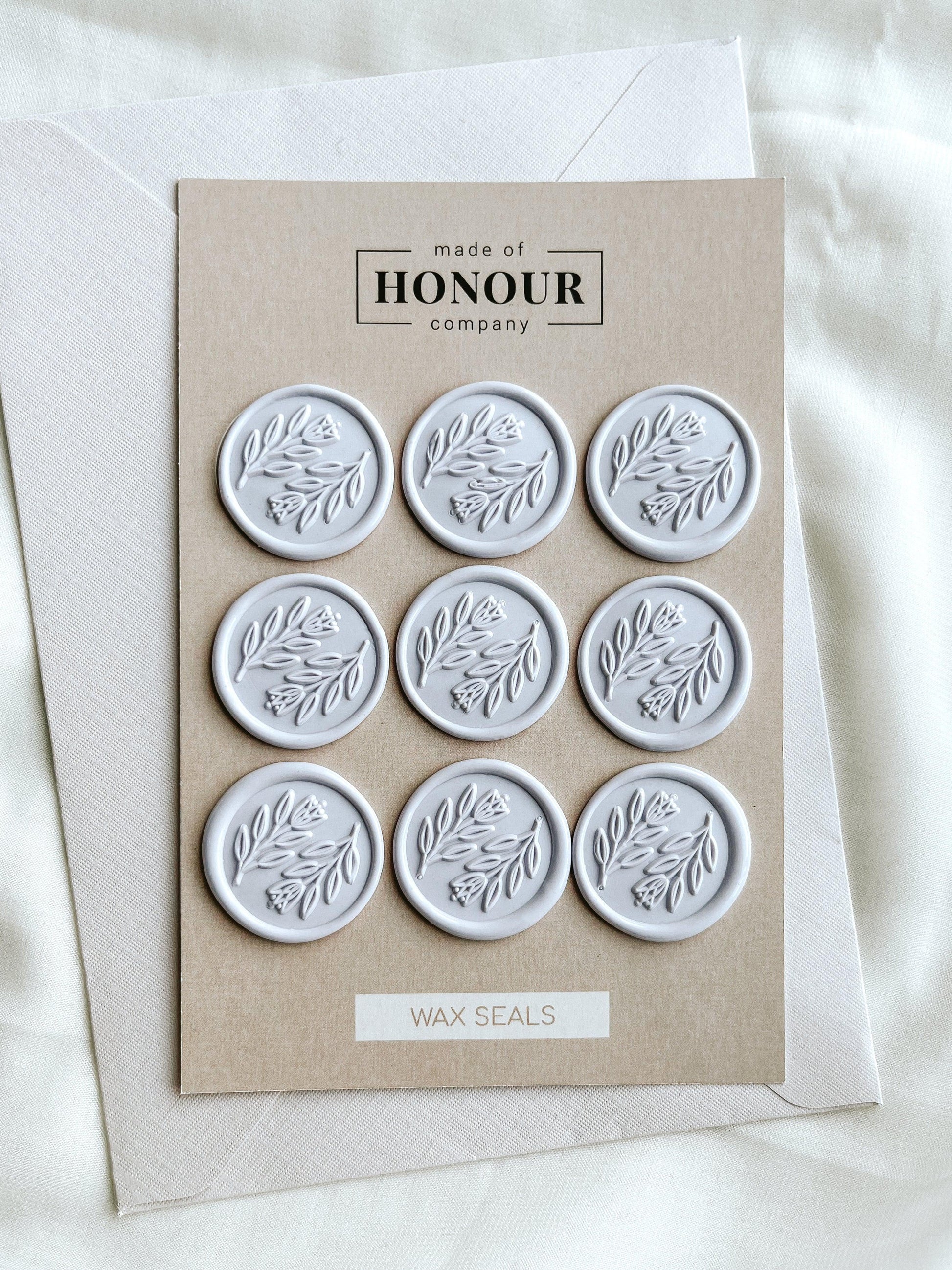 Tulips wax seals - Set of 9 - Made of Honour Co.