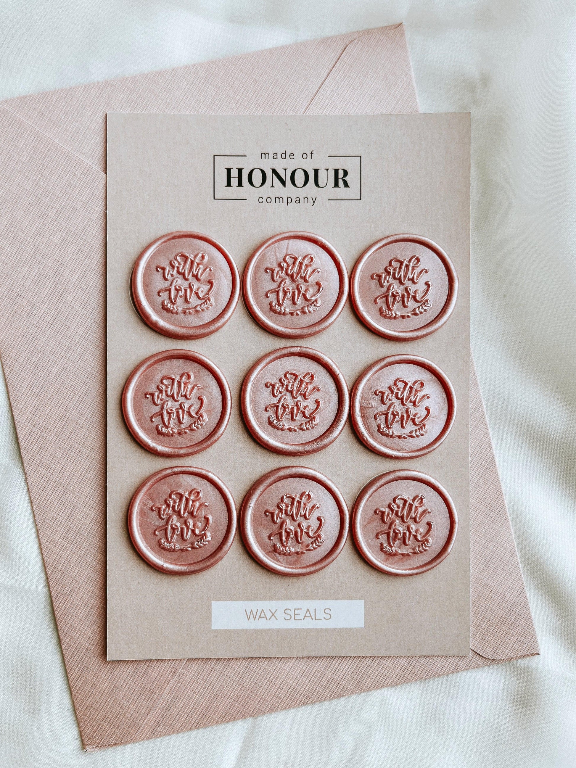 With Love wax seals - Set of 9 - Made of Honour Co.